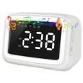 thumbnail image 1 of ckepdyeh Reloj despertador para niños con altavoz Bluetooth para dormitorio, reloj despertador Ok to Wake para niños con luz nocturna regulable blanca, 1 of 6