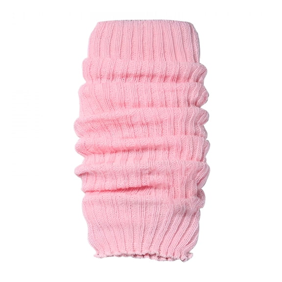 TELOLY Leg Warmer Warm Foot Covers for Women Solid Color Party Thigh High Socks Neon Colored Knitted Leg Warmers Pink Leg Warmers