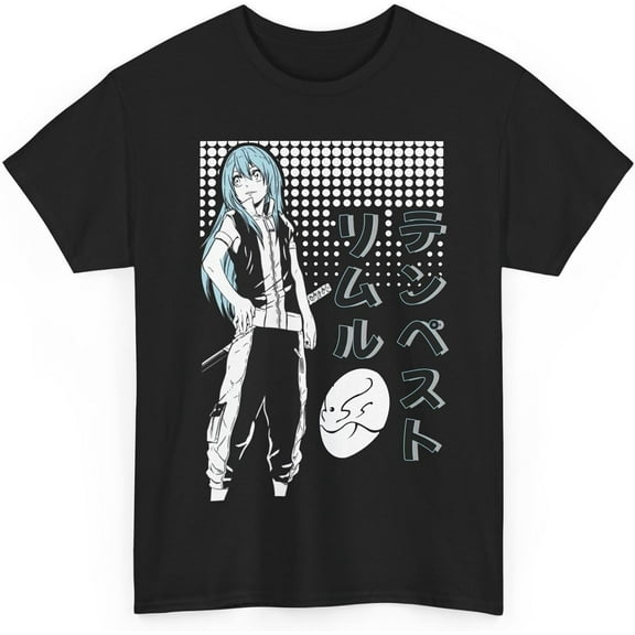 New Anime T-Shirt Merch That Time I Got Reincarnated as a Slime Casual Short Sleeved T Shirt Unisex Tee M-6