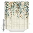 thumbnail image 2 of Green Brown Botanical Bathroom Curtain 72 Inch Shower Curtain with Hooks, Farmhouse Eucalyptus Leaves Rustic Waterproof Polyester Bath Curtain Washable Bathtub Curtain 48''x 72'', 2 of 6