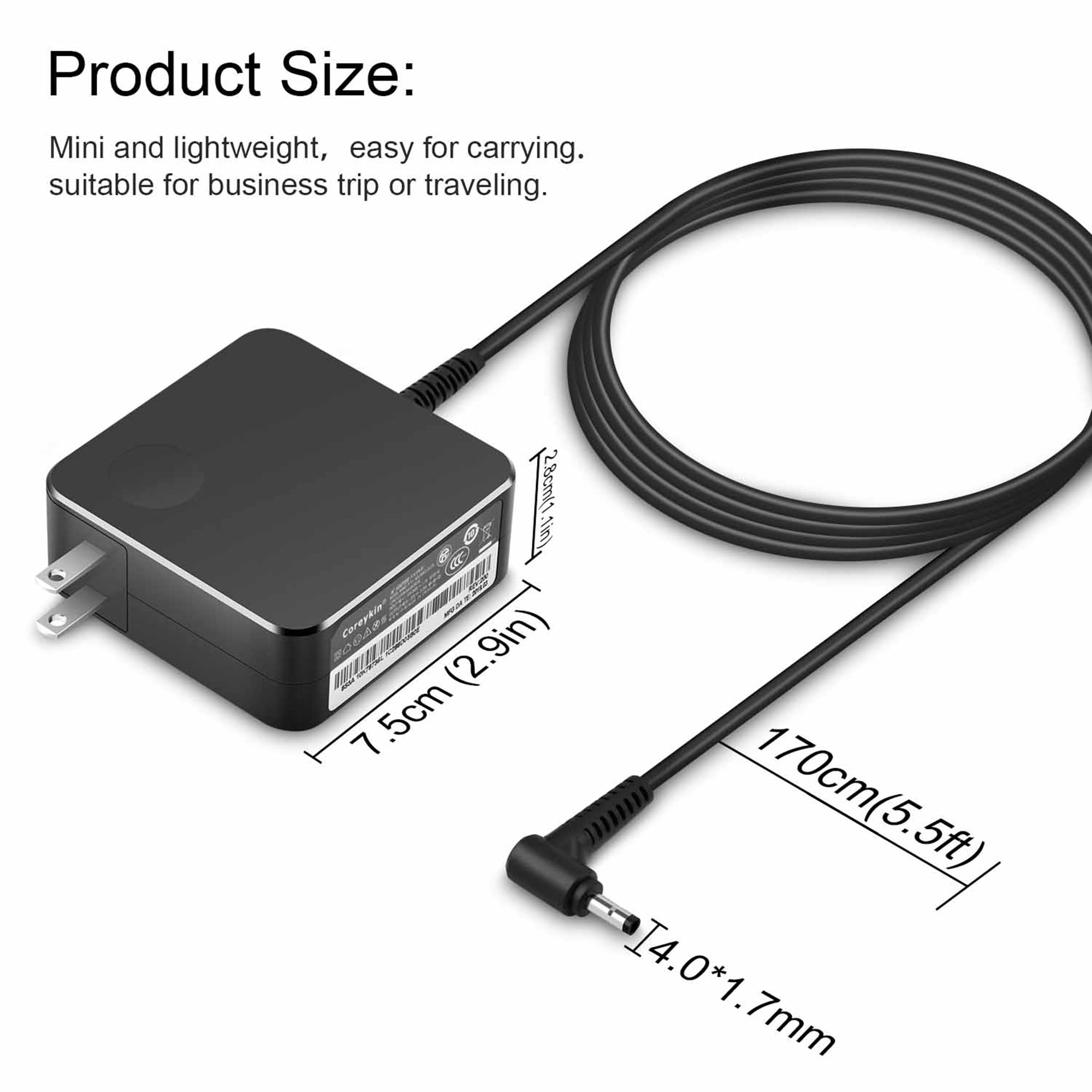 Charger for Lenovo Laptop Computer 65W 45W Round Tip Power Supply AC Adapter for Lenovo IdeaPad 330-14,330-15,330-17,510-15,330s-14,330s-15 Lenovo Flex 6-14 Laptop Charger