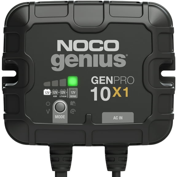 NOCO Genius GENPRO10X1: 1-Bank 10A (10A/Bank) 12V Onboard Battery Charger and Maintainer
