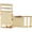Gold, variant on 1-1/4 Inch Metal Quick Side Release Buckle Webbing Bag Clip for Flat Lock Belt Straps, Backpacks and Collars, 1 Pack (Silver)