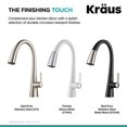 thumbnail image 4 of Kraus KPF-1673SFSMB Nolen Dual Function Pull, Faucets for Kitchen Sinks, Single-Handle, 16 3/8 Inch, Spot Free Stainless Steel/Matte Black, 4 of 14