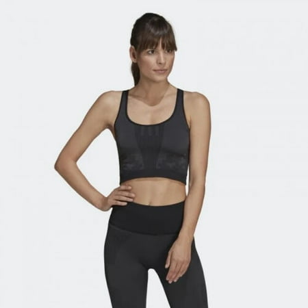Adidas x Karlie Kloss Women's Seamless Knit Layered Top HB1429 Carbon/Black