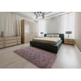 thumbnail image 5 of Ahgly Company Machine Washable Indoor Square Industrial Modern Chestnut Brown Area Rugs, 5' Square, 5 of 7
