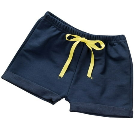 

Unisex Baby Boys Girls Cotton Summer Drawstring Casual Sports Shorts