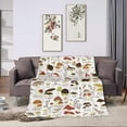 thumbnail image 5 of Mushroom Throw Blanket, Cute Retro Soft Warm Bed Bedding Blankets for Couch Bedroom Sofa Office, All Season Cozy Flannel Plush Blanket Girls Boys Gifts for Kids Teens Adults, 60"X50", 5 of 6