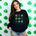thumbnail image 4 of St. Patrick's Day Sweatshirt, Lucky Day Clover Design, Green Shamrocks Unisex Pullover, Casual Irish Celebration Apparel, Soft Cotton Blend, 4 of 7