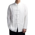 thumbnail image 2 of chengsi Vintage Chinese Style Shirts For Men Tang Traditional Kung Fu Tai Chi Coat Suit Uniform Jacket Shirt Tops Man Clothing, 2 of 10