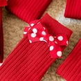 thumbnail image 5 of Xfvqtps Children Christmas Knee High Socks Various Bow Christmas Decorations Knitting Elastic Soft Comfortable Warm Winter Socks for 3-12 Years Red-02, 5 of 5
