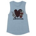 thumbnail image 1 of Peace Love Latte Women's Muscle Tank X-Large Stonewash Denim, 1 of 5