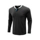 thumbnail image 2 of Sunloudy - Camisetas informales para hombre, cuello redondo, manga larga, cuello redondo, cierre de botones, escote Sunloudy S M L XL XXL, 2 of 5