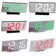 thumbnail image 2 of Worallymy Digital Alarm Clock LED Mirror Clock Multifunction Display Night LCD Light Table Desktop 12/24-hour System, 2 of 9