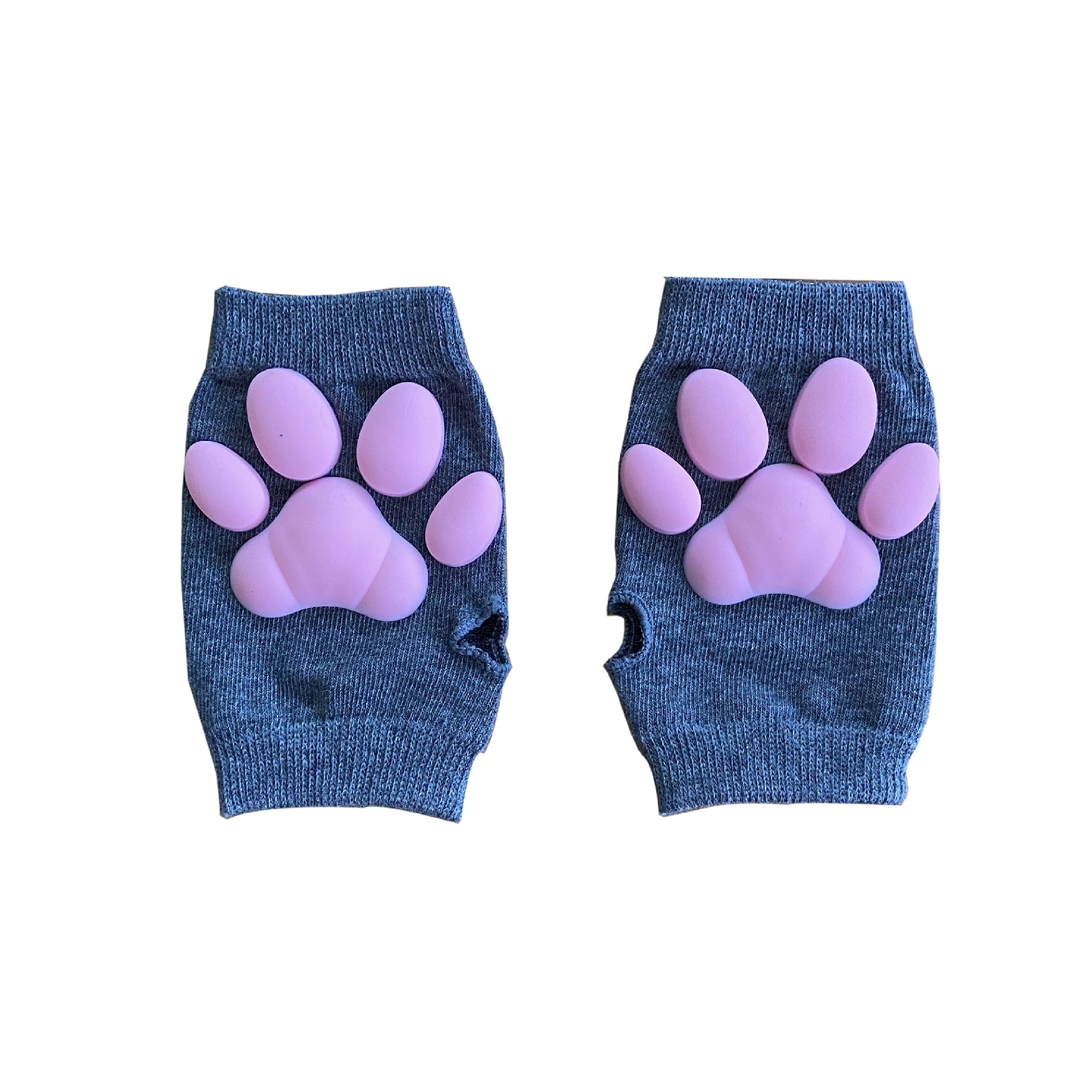 Cat Paw Thigh High Socks Golves Girls Women Cosplay Soft 3D Kitten Paw Pad Toe Beans Mittens Stockings,Cat Paw Pad Socks
