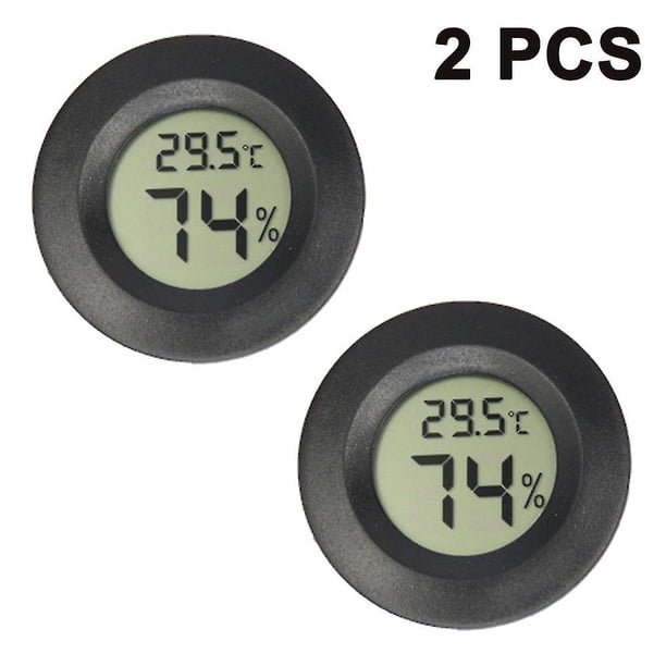 Paquete de 2 Mini higrómetro, termómetro, Monitor Lcd Digital, medidor de humedad para interiores y exteriores, medidor para humidificadores, deshumidificadores, invernadero
