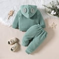 thumbnail image 5 of ASFGIMUJ Toddler Boys Girls Long Sleeve Cartoon Bear Hooded T Shirt Pullover Tops Pants Outfits,Size 12 Months-18 Months, 5 of 7