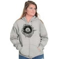 thumbnail image 4 of Whale Compass Free Spirit Animal Zip Hoodie Sweatshirt Women Brisco Brands S, 4 of 6