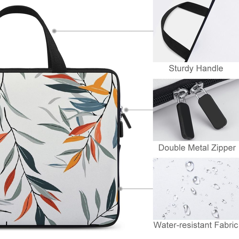 JRXY Colorful Color Blocks and Lines Simple Style Laptop Carrying Bag Diving Fabric Soft Carrying Travel Case Idea 15inch