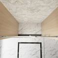 thumbnail image 3 of Noble House 60"x76" Frameless Sliding Shower Door, Tempered Glass with Stainless Steel Handle, Brushed Nickel, 3 of 9
