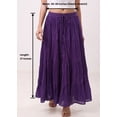 thumbnail image 4 of Sunzeyvora Women’s Cotton Tiered Maxi Skirt – Long Flowy Boho Skirt with Elastic Waist - Without Pockets, 4 of 4