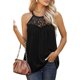 thumbnail image 1 of Chaleco plisado de empalme con estampado de encaje para mujer, camiseta sin mangas con hombros descubiertos para mujer, Tops informales holgados sólidos, ropa de calle 2023, 1 of 5