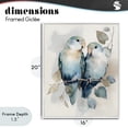 thumbnail image 4 of Stupell Industries Modern Blue Bird Lovers White Framed Giclee Art, 16 x 20, by Franklyn Gregory, 4 of 8