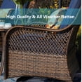 thumbnail image 4 of Sophia & William Outdoor 3pcs Rattan Swivel Rocking Chairs Patio Conversation Bistro Set, Blue, 4 of 9