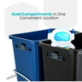 thumbnail image 5 of Home Zone Living 15 Gallon Pull Out Kitchen Trash Can with Dual Compartments, 5 of 7