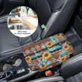 thumbnail image 5 of Renewold American Tribal Sunflower Brown Car Center Console Cover Soft Non-slip Armrest Cover Lid for Car Side Storage Box with 4 Storage Bags Car Interior Decor Accessories for Women Men, 5 of 9