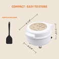 thumbnail image 3 of Hyvance Smart Fried Egg Cooker, Automatic Fried Egg Maker for 6 Features like Sunny Side Up, Over Easy, Fully Cooked & More. Auto Power Off, Alarm, Round Shape, Non Stick Coating (White), 3 of 7