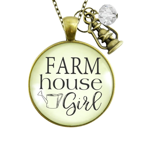 Farmhouse Necklace Gutsy Goodness Female Adult Bronze Metal Jewelry