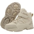 thumbnail image 6 of BOBOGOJP Boys Fashion Boots High Top Lace-up Shoes Waterproof Anti-Slip Faux Leather(toddler/littile kids) Beige for Size 13.5, 6 of 6