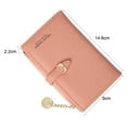 thumbnail image 6 of Tnobhg Women Wallet Luxury Faux Leather Large Snap Button Zipper Bi-fold Multi-slots Card Holder Long Slim Coin Purse Money Case Bag Girls Gift, 6 of 8