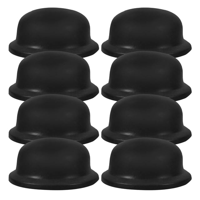 OUNONA 8Ud Tapas Superiores Para Sombrilla De Patio En Plástico Negro Con Universal Resistente
