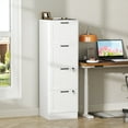 thumbnail image 2 of HOMCOM 4 Drawer File Cabinet with Lock Filing Cabinet for A4 Letter White, 2 of 10