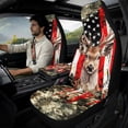 thumbnail image 2 of Xoenoiee Deer Camo American Flag Print 5 PCS Automotive Seat Covers for Cars Trucks and SUVs, Car Seat Covers for Front Seats, Seat Belt Pads and Center Console Cover, Leather Auto Interior Covers, 2 of 7