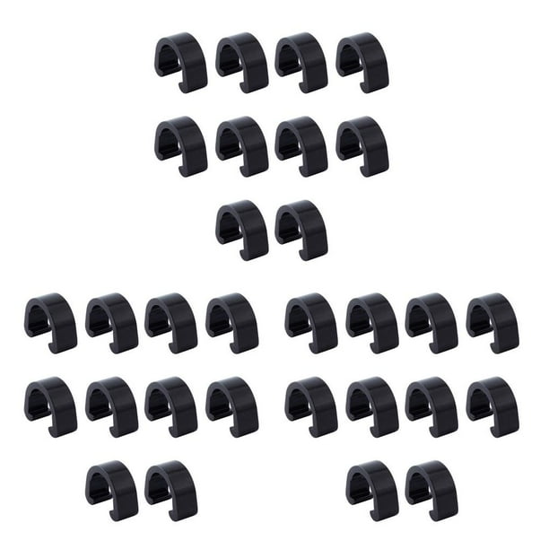 Naiovety 10 piezas Cable de bicicleta C Clips Profesional Herramienta simple Accesorio de fijación Conveniente Guía de manguera Abrazaderas Type1 NO1