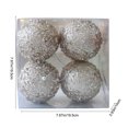 thumbnail image 3 of Pearl Sequin Christmas Ball Ornaments Set of 4 - Red, Gold & Green Plastic Decorations for Christmas Tree, Window, Centerpiece or Holiday Gift, 3 of 5
