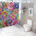 thumbnail image 6 of Orinice Boho Shower Curtain, Floral Shower Curtains for Bathroom with , Bohemian Flower Polyester Fabric Sets Machine Washable Waterproof Modern Bath Flowers Decor  White, 6 of 6