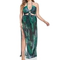 thumbnail image 5 of Levmjia Women's String Bikini Set Plus Size Swimwear, High Waist Swim Skirt, Tie Front Bikini Top, Nylon Spandex Swimwear, Tropical Leaf Print Swimsuit L - 4XL, 5 of 5