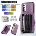 thumbnail image 3 of Phone Case for Samsung Galaxy A14/M14 5G Wallet Cover with Tempered Glass Screen Protector and Wrist Crossbody Strap Shoulder Lanyard Credit Card Holder Stand Leather A 14 4G 14A 14M G5 Men Purple, 3 of 7