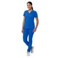 thumbnail image 5 of Adar Addition Go-Basic Scrub Set For Women - Slim V-Neck Scrub Top & Skinny Cargo Scrub Pants - A9200 - Royal Blue - XL, 5 of 7