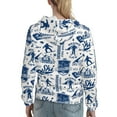 thumbnail image 7 of Lsque Skiing Enthusiast Pattern Casual Women's Hoodie,Hooded Sweatshirt with Kangaroo Pocket,Pullover Hoodie with Eye-catching Drawstrings-X-Large, 7 of 7