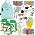 thumbnail image 1 of 100 Piece Instax Mini 9 Camera Accessories - Travel Kit Bundle - Backpack Shoulder Bag, 60 Sheets Instant Film, Lens Cleaning Cloth, Strap, Washi Tape, Stickers, Photo Frames, Album - Ice Blue, 1 of 6
