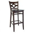 thumbnail image 2 of Home Square Back Bar Stool in Walnut with Wood Seat - Set of 2, 2 of 2