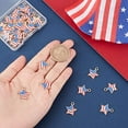 thumbnail image 3 of 50Pcs American Flag Charms Patriotic Charms Independence Day USA Stars and Stripes Charm 4th of July Enamel Star Charms, 3 of 9