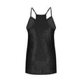 thumbnail image 6 of Hvot&aat Women Sexy Sequin Tank Tops Sparkle Glitter Cami Sleeveless Solid Round-neck Blouse, 6 of 7