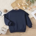thumbnail image 7 of FSYBOA Girls Casual Jacket Size 7-8T, Loose Fit Sports Long Sleeve Crew Neck Fall Outerwear Navy, 7 of 7