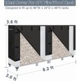 thumbnail image 3 of 8ft Firewood Rack Cover for Wood Holder, Waterproof Wood Pile Cover for Outside, Indoor Outdoor Log Rack Cover for Firewood with Buckle, Black (Frame not Include), 3 of 7